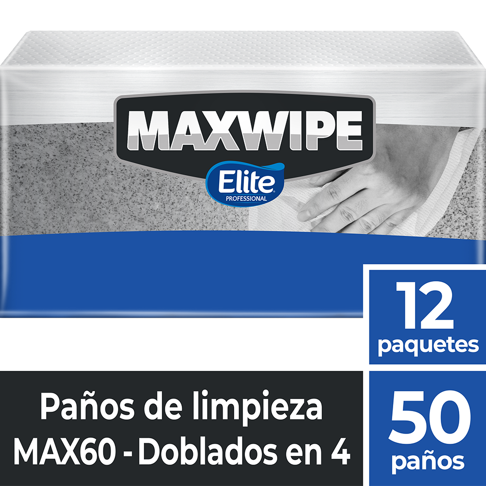 MAX 60 - Paños Maxwipe Multiuso Doblados x50/12