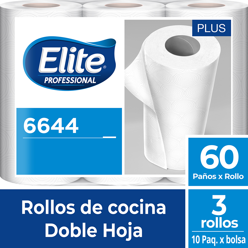 Productos - Toallas de papel - Rollos de cocina - Rollo de Cocina Plus -  Elite Professional - Argentina