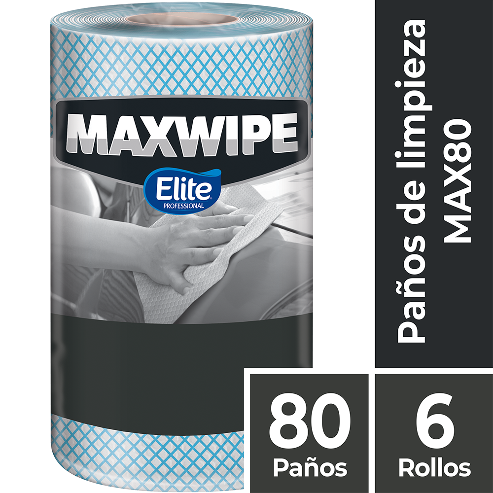 MAX 80 Azul - Paños Maxwipe Multiuso x80/6